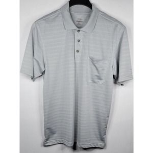 Cabelas Wick Advance Mens Polo Shirt Size M Gray Golf Athletic Short Sleeve